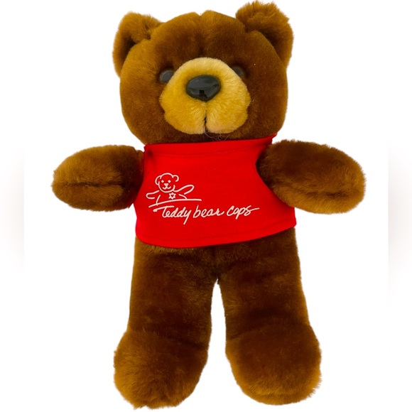 Plush Teddy Bear Cops Emotional Support Stuffed Animal Toy 1999 - Picture 1 of 8